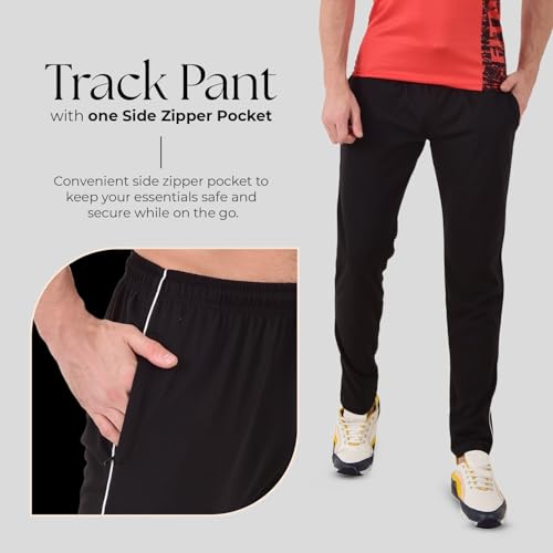 Image of Cotton Track Pant for Men | Lower for Man | Comfortable Lower Men with Zip Pocket for Gym, Sports & Casual Wear
