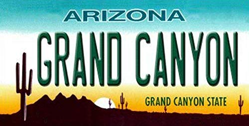 Bioprocess Plaque d'immatriculation avec inscription « Grand Canyon Arizona State Background » - 15 x 30 cm