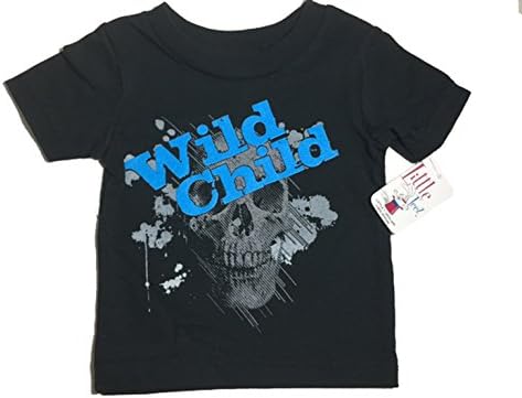 Little Teez Graphic Wild Child Funny Baby Short Sleeve T-Shirt