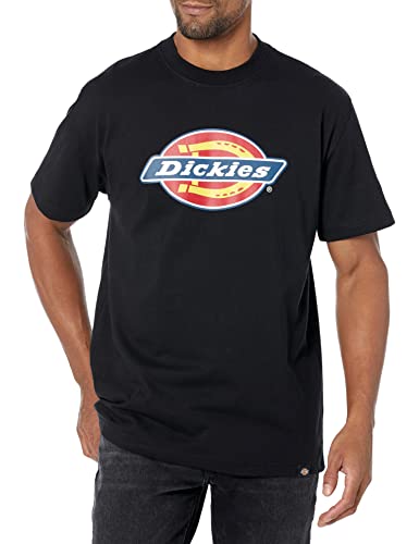 Dickies Short Sleeve Tri-Color Logo Graphic T-Shirt, Tricot Noir, XL Homme