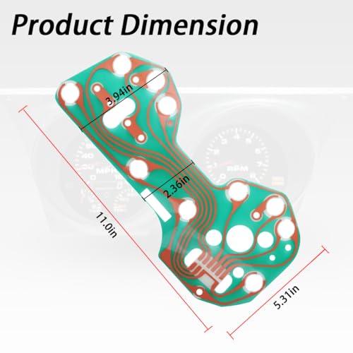 Ciuouient Instrument Cluster Panel Printed Circuit Board Compatible with 1967-1968 Camaro Firebird w/o Gauges Cluster Circuit Board (Replace #6290070)