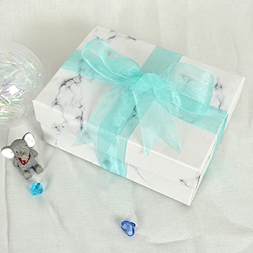 TONIFUL 1-1/2 Inch Tiffany Blue Organza Ribbon 25 Yards Sheer Chiffon Ribbons for Crafts Wedding Party Decorations Gift Wrapping Bow Making Floral Valentine's Day Christmas Decoration - Image 4