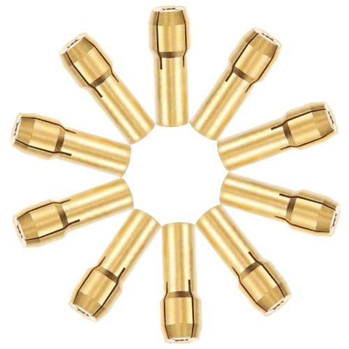WOONEKY 10 piezas de Cobre para Máquina de Esmerilado Accesorio de Repuesto para Herramienta Rotativa Adaptador de Sujeción de Compatible con Amoladoras Eléctricas