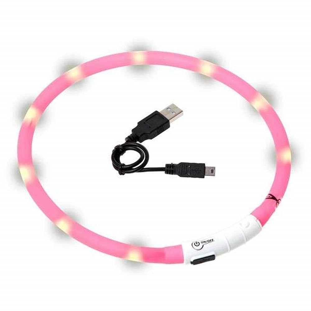 Karlie Flamingo Visio Light LED Hose Collar, 70 cm, Pink