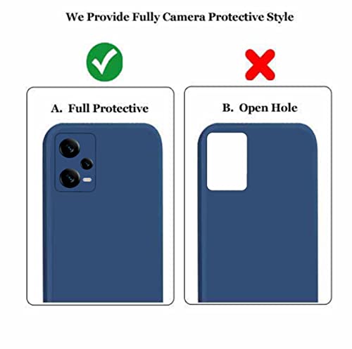 Image of A rtistque Liquid Silicone Back Cover Case for Mi Redmi Note 12 Pro Plus 5G Matte Shockproof TPU Soft Flexible with Camera Protection - Blue