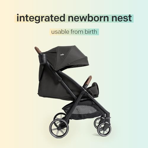 Image of Joie Nutmeg Lightweight Baby Stroller - One-Hand Easy Fold Pram, Infant Car Seat Compatible,5-Point Safety Harness from Birth to 22 kg