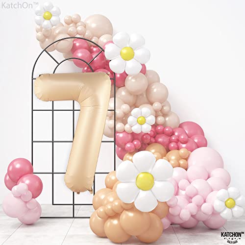 Image of KatchOn, Giant Caramel Number 7 Balloon - 40 Inch | 7th Birthday Balloon for 7th Birthday Decorations | 7 Balloons for Birthday | 7 Year Old Balloons for 7 Year Decorations