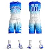 ⛹️【Tela transpirable que absorbe la humedad】La camiseta de baloncesto de alta calidad está hecha de tela de malla 100% poliéster. Absorbe la humedad, secado rápido, disipación rápida del calor, transpirable y cómodo de llevar. Adecuado para adultos y niños, hombres y mujeres.
