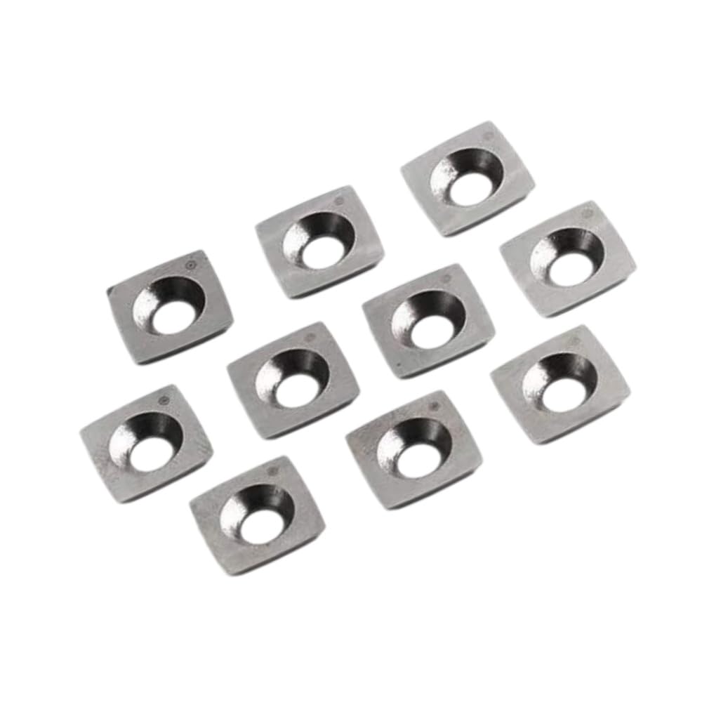 10pcs Turning Carbide Inserts 11 * 11 * 2mm R50 with Corner Radius, Woodworking Square Blade for Planing