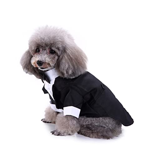 Traje formal para perros KESYOO talla L negro miniatura 2