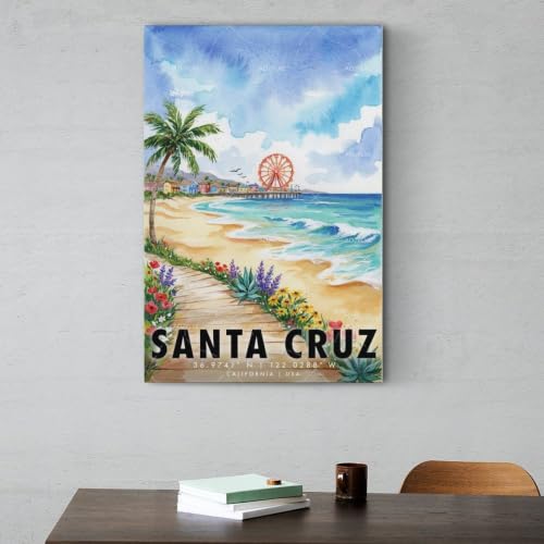 Paysage urbain de Santa Cruz AOJYLXE grand poster mural 60x90