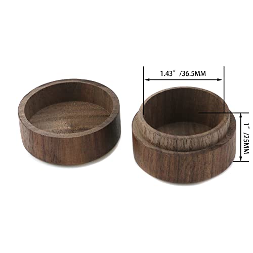 Tighall Mini Round Wooden Box Solid Wood Ring Box Diy Storage Trinket Bearer Rustic Ring Storage Box Boho Jewelry Box (1.9 X 1.37 Inch) #TOP2