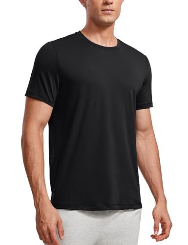 CRZ YOGA Mens Short Sleeve Shirts Quick Dry Workout Classic Fit T-Shirt Casual Daily Comfy Tee Tops