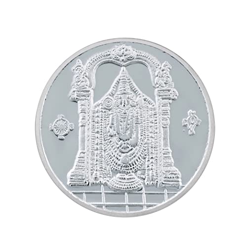 Image of Bangalore Refinery 999 Purity Lord Balaji Silver Coin 10 Gram