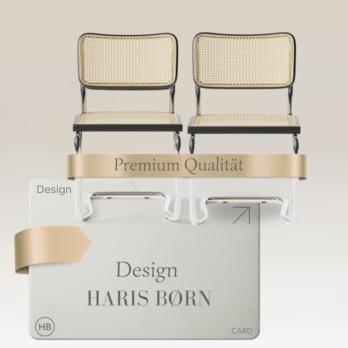Haris Børn® Design Freischwinger Stühle Wiener Geflecht (2er Set)...