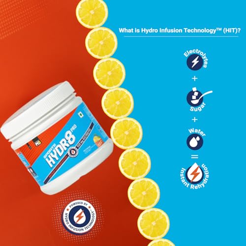 Image of MuscleBlaze Sports Hydr8 PRO (Lemon Lime, 300g, 30 Servings) 950mg Electrolytes | For Instant Rehydration & Energy