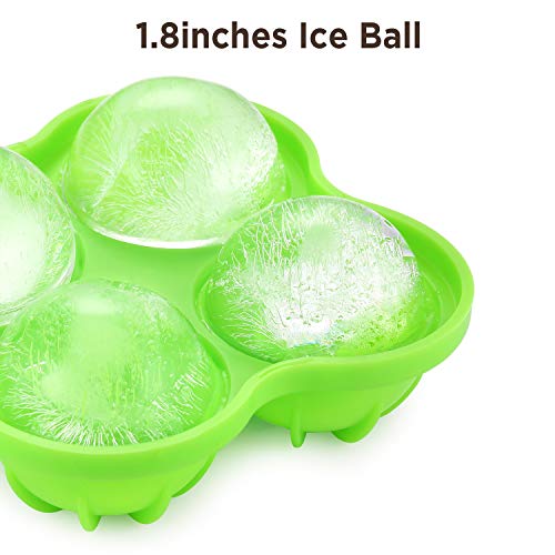 BONTHEE IJsblokjesvorm rond siliconen ijsblokjesschaal bal ijsblokjesvorm met deksel 10 grote ijsballen voor whisky… - Afbeelding 5