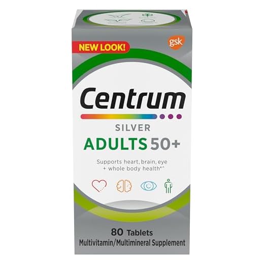 Centrum Silver Adult (80 Count) Multivitamin/Multimineral Supplement Tablet, Vitamin D3, Age 50+