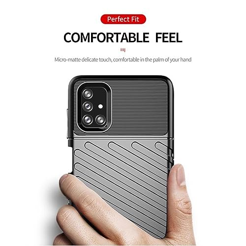 Image of Shockproof Back Cover Case for Samsung Galaxy M51 4G | 360 Degree Protection | Protective Design | Anti-Scratch Tough Slim TPU Case for Samsung Galaxy M51 4G (Black)