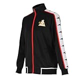 HOLRAN Anime Cosplay Costume Black Track Jacket Full Zip Front(Large,Black)