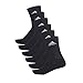 adidas CUSHIONED CREW Tennissocken Sportsocken Damen Herren Unisex 6 Paar, Farbe:Black, Socken & Strümpfe:43-45