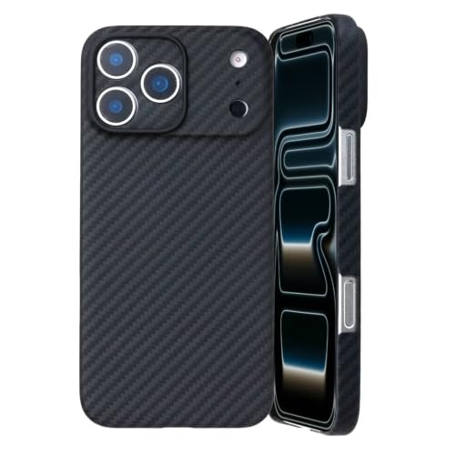 Image of Deff Duro Special Edition Case for iPhone 17 Pro Max, Compatible with MagSafe, Ultra-Slim Case with Caseless Touch Feeling, 1500D Aramid Fiber Woven, Matte Black