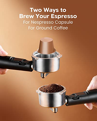 COOZE Espressomaschine, 20 Bar-Druck Latte- und Cappuccinomaschine mit Milchaufschäumer und 50oz entnehmbaren Wassertank… – Bild 3