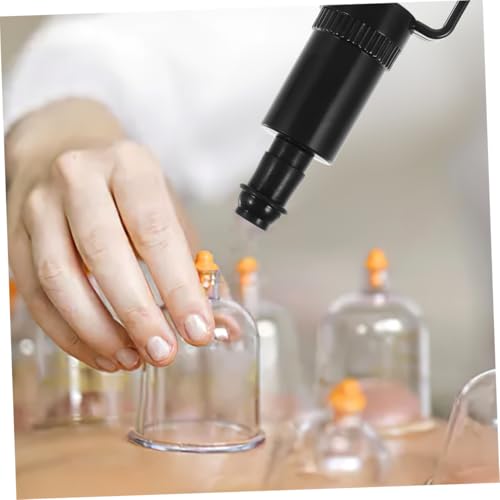 Set de 3 piezas de bomba manual de vacío para ventosas con mango ergonómico para uso en casa y salón, dispositivo de succión manual para terapia de ventosas y alivio del dolor muscular miniatura 6