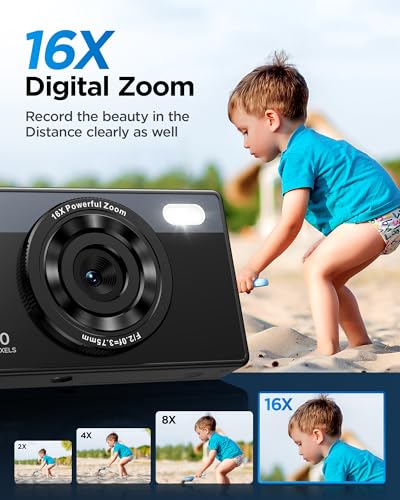 Cámara Digital 48MP 64GB Compacta con Zoom 16X para Niños - Imagen 4