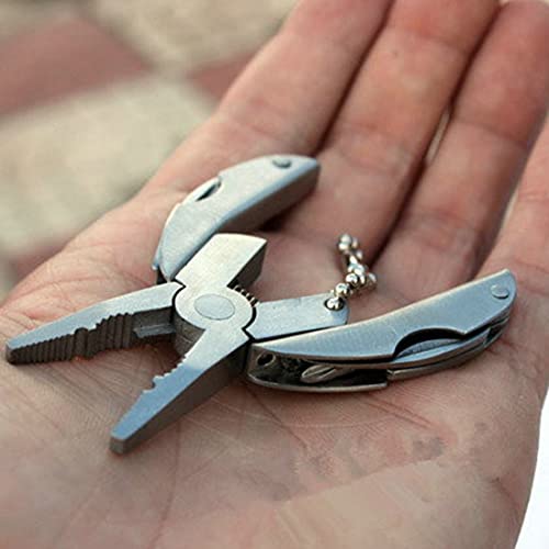 Polished 6-In-1 Stainless Steel Multifunctional Pliers Multi Tools Set With Sheath, Mini #TOP4