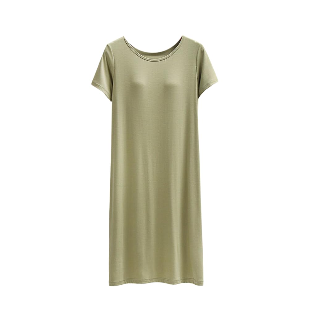 Camisón para Mujer - Camisones De Modal Cómodos para Mujer, Ropa De Dormir Informal con Relleno En El Pecho, Camisón Femenino, Vestido De Dormir para Primavera Y Verano