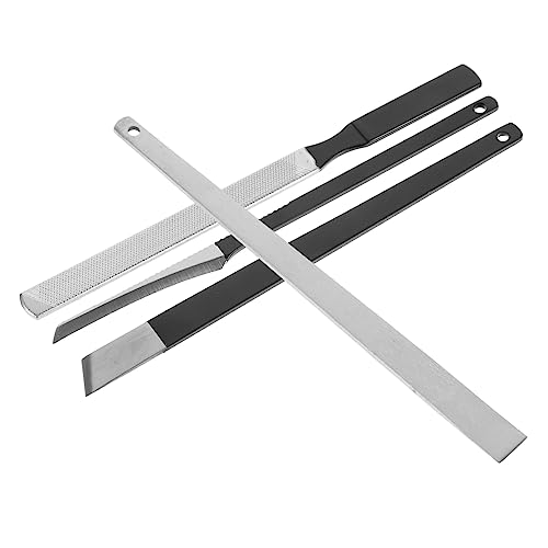 IWOWHERO 4Pcs Foot Care Tool Durable Pedicure Trimmer Kit for Nail Polishing and Grooming Ergonomic Design with Non Slip Grip for Smooth Toenails and Fingernails Black
