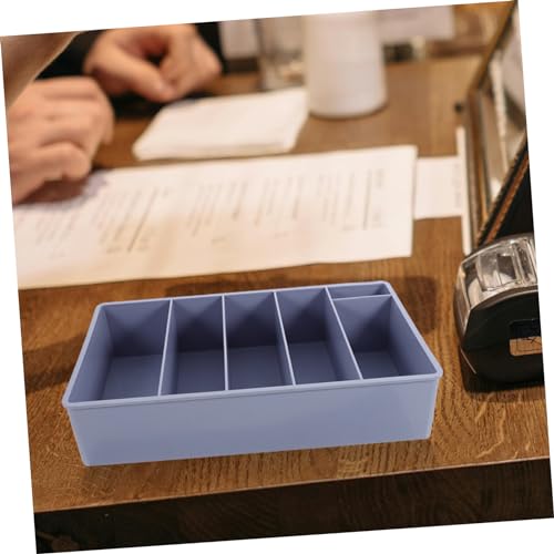 Caja organizadora para monedas de plástico gris miniatura 2