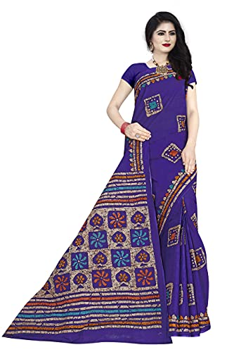 Image of TAMAIRA FASHION Mulmul Pure Cotton Saree For Woman Batik Printed |Office Wear Daily Wear Sarees For Women Without Blouse Piece(Available in 9 Colours)