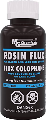 MG Chemicals Liquid Rosin Flux, for Leaded and Lead Free Solder, 125 ml