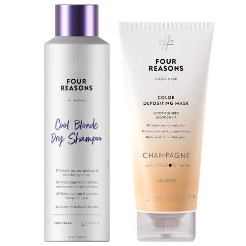 FOUR REASONS Cool Blonde Dry Shampoo and Color Mask Champagne Bundle