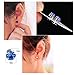 Multi Color Cubic Zirconia Stainless Steel Magnetic Stud Earrings 2-12 Pairs