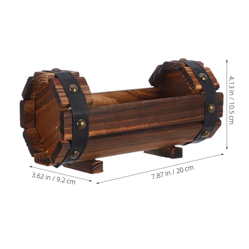 Jardinière en bois de tonneau style authentique et durable extérieur