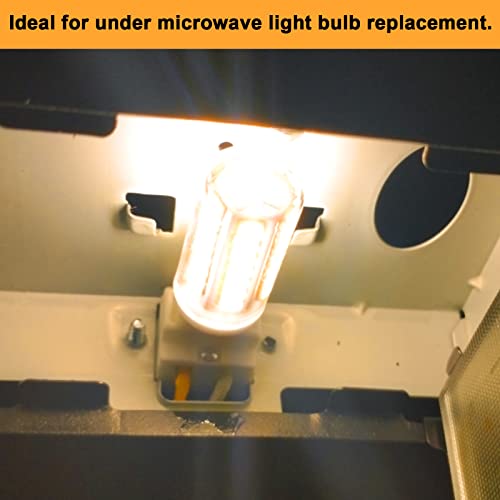 Image of G8 Led Bulb Dimmable for GE Microwave Oven, 120V 50W Kitchen Over Stove Light /Surface Light Bulb for GE Over The Range Microwave Hood, Replaces WB08X10057 WB08X10051, 5W 500LM Warm White 3000K, 2 Pack