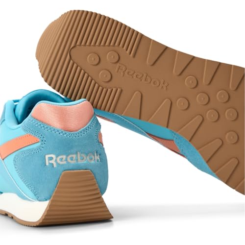 Reebok Reebok Women's Glide Low Sneaker, Digital Blue/Sunkissed Orange/Chalk, 9