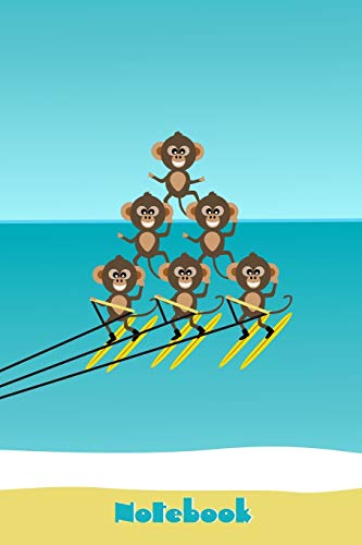 Cheerful Chimps Champion Waterskiing Formation Team Notebook: Cute funny monkeys who love their ocean watersports! Each page is headed up with Subject ... to easily organise and reference your notes.