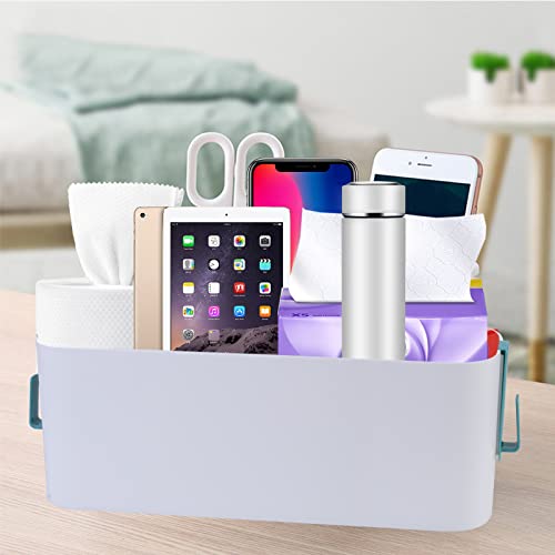 Bett Organizer zum Einhängen, Sylanda Robuste Hängebett Organizer Aufbewahrungskorb mit 2 Abnehmbarer Haken Nachttisch Bettablage Betttasche Aufbewahrungstasche für Buch Magazin Spielzeug Handy - Image 8