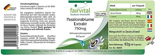 Passionsblume Kapseln Extrakt von Fairvital – 90 hochdosierte Kapseln