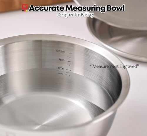 Set de 3 tazones de acero inoxidable con colador y bandeja miniatura 5