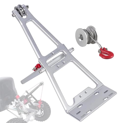 AMK Tow Truck Accessory Kit for 1/10 RC Crawler Chassis, Includes Crane Arm and Winch, Compatible with SCX10 TRX4 Capra LCG Chassis Upgrades