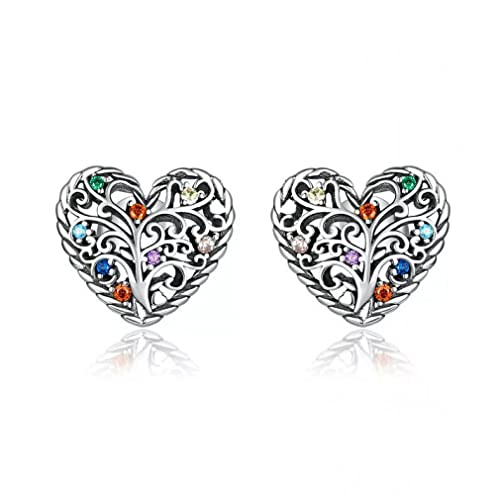 Boucles d'oreilles Argent 925 anti-ternissement cœur zircon femme