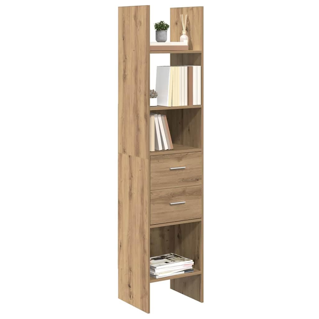 Generisch Bücherregal Artisan-Eiche 40 x 35 x 180 cm Holzwerkstoff,Möbel,Regalsysteme,Bücherregale Bücherschränke-875440