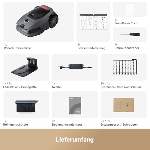 MOVA LiDAX Ultra 800 Mähroboter ohne Begrenzungskabel, Empf. 800 m², ohne RTK & automatische Kartenerstellung per 3D-LiDAR mit 360° & AI Vision, 5 cm Kantenschnitt, effiziente Wegeplanung in U-Form
