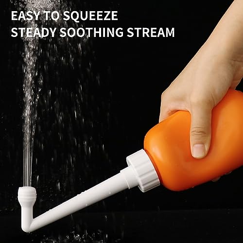 Image of Peri Bottle for Postpartum Care, for Postpartum Essentials, Feminine Care Orange