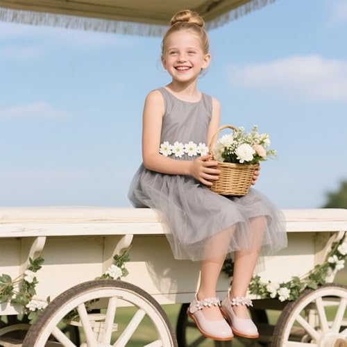 Image of Kiderence Toddler Girl Mary Jane School Uniform Dress Shoes Oxford Flats | Wide Toe Box Great Comfort for Student Shoe and Flower Girl Shoe for Wedding, Parties, Church